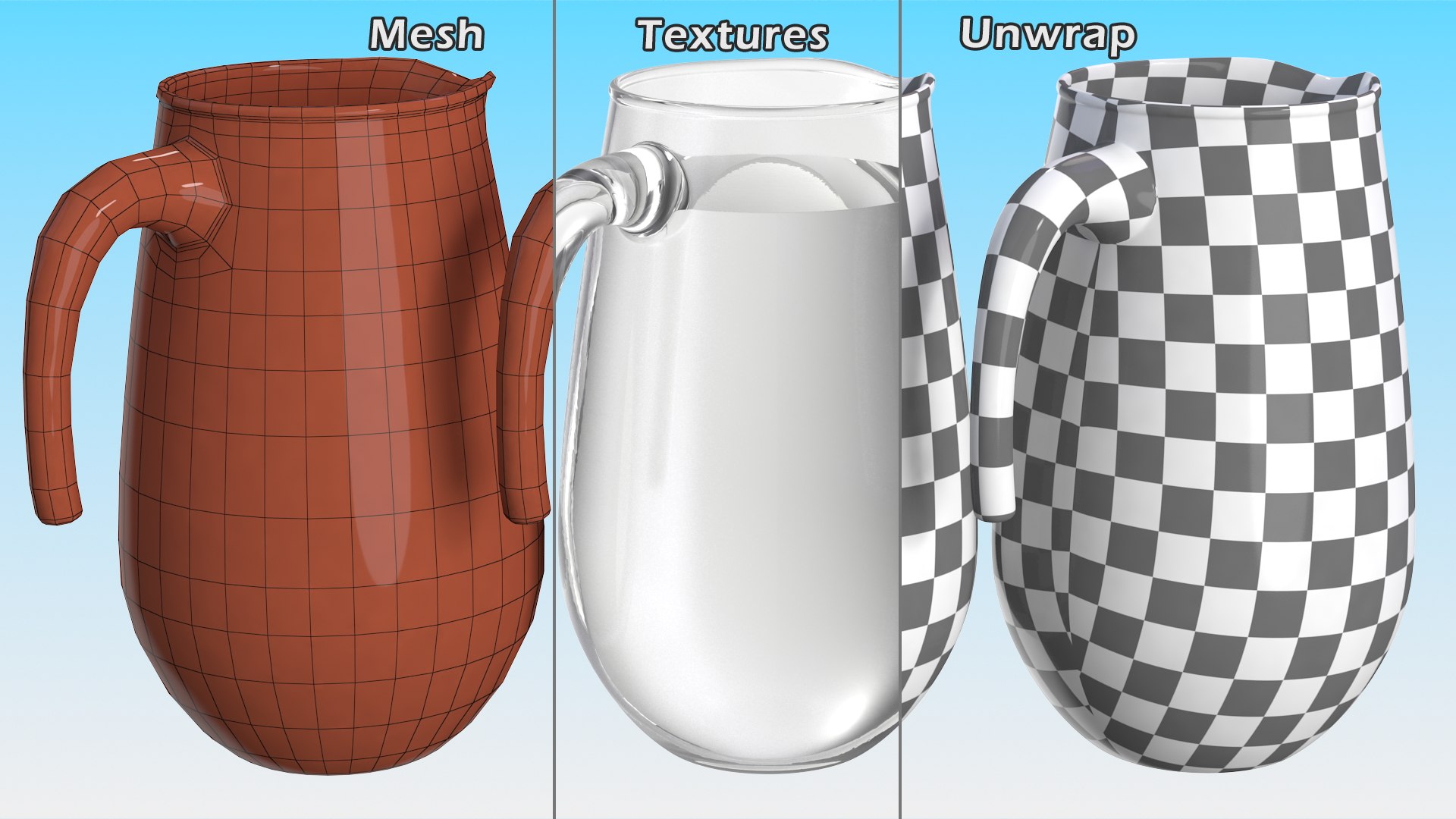 3D Glass Jugs With Water Collection 4 model https://p.turbosquid.com/ts-thumb/I0/JaipVP/ot/glassjugswithwatercollection4vray3dmodel025/jpg/1672002782/1920x1080/fit_q87/72e87ce1c777ab75a179891b56bfc4fb2fcc8cbd/glassjugswithwatercollection4vray3dmodel025.jpg