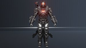 War Machine low-poly 3D model
