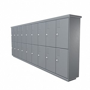 3D locker cabinet02 pbr low-poly