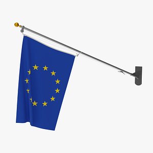 3D Wall Flag European Union  T2