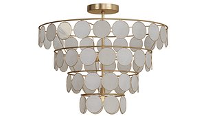 Luzine Semi-Flush Mount Small 3D