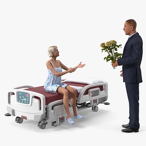 Hospital Patient with Visitor