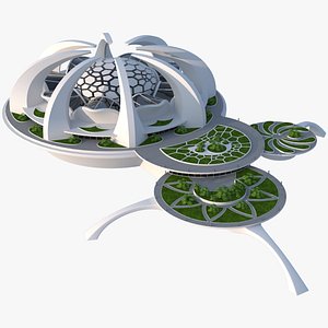 Sci-Fi Futuristic Building Concept 18 model