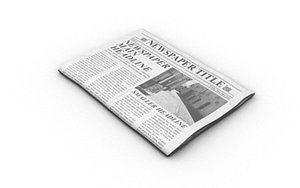 Generic editable folded newspaper