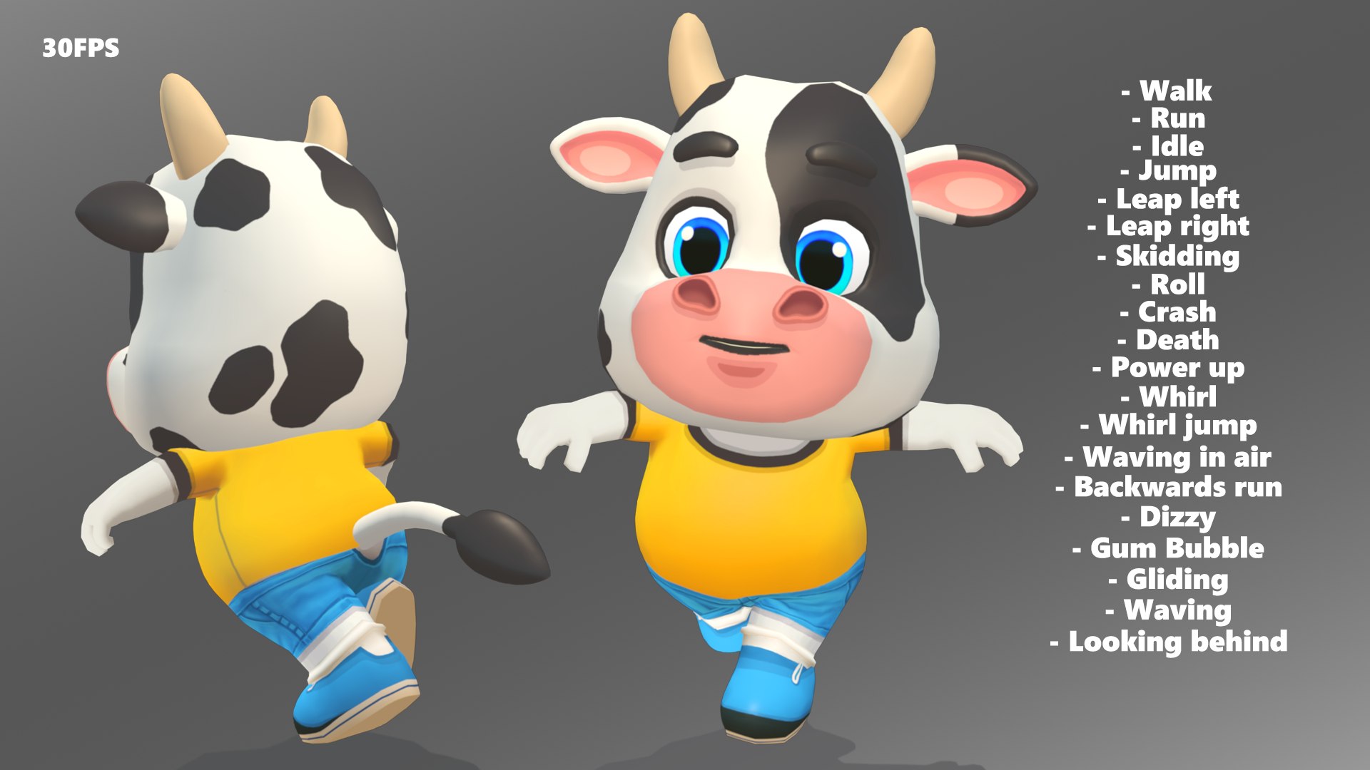 3D Cow Bull Oxen Animated Rigged Model - TurboSquid 2014108
