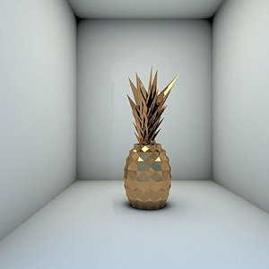 3D Decoration Accessory Golden Pineapple