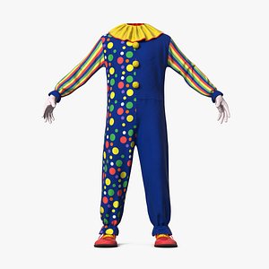3D toddler clown costume model