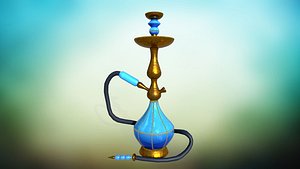 Stylized hookah in ethnic style PBR game ready Low-poly 3D model