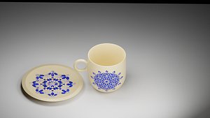 Luxury Moroccan Coffee Cup and Saucer Set