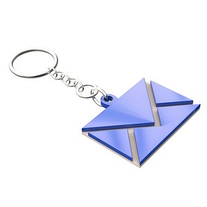 Message Letter Keychain model
