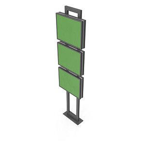 Three-Section Metal Totem Sign for Storefronts and Business Directories