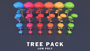 Tree Pack Low Poly 3D model