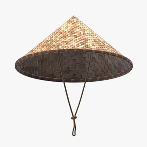 Conical Hat Low Poly 3D model