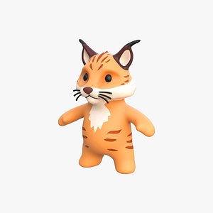 Little animal baby - Lynx cute - Animated 3D model