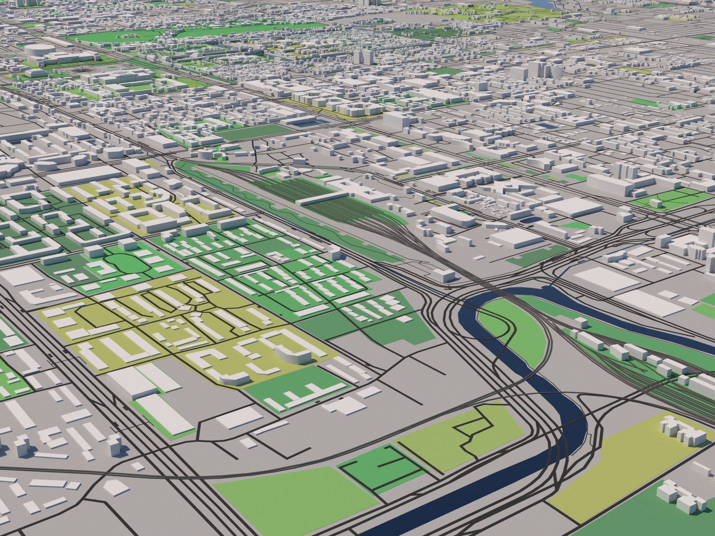 3D City Maps Model TurboSquid - Bejing 0007