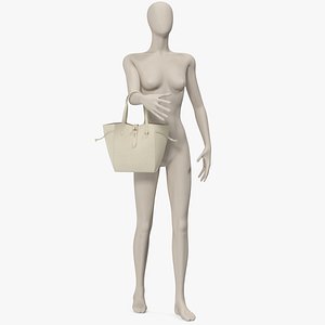Leather Tote Bag Furla Net Marmo C on Mannequin model