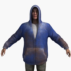 3d rigged character hoodie