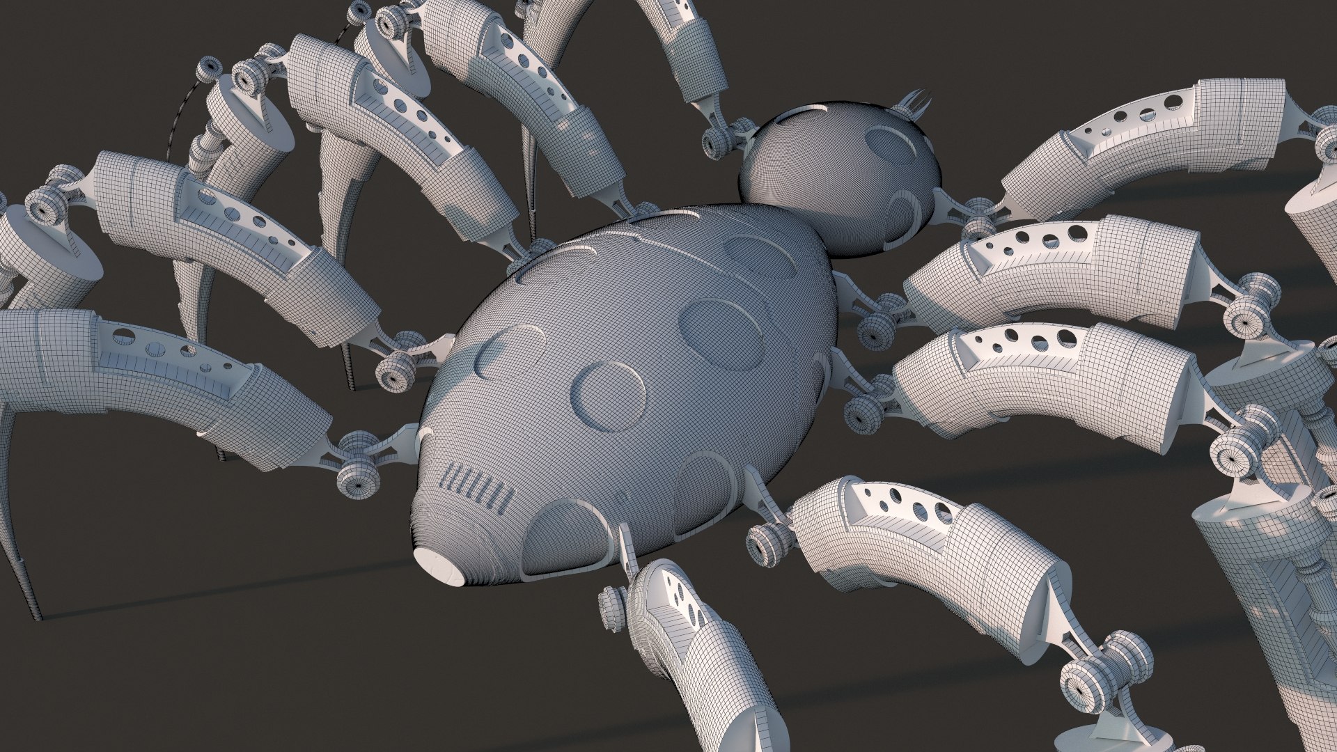 3D spider bot https://p.turbosquid.com/ts-thumb/I0/rhS8zj/hT0paD8S/c/jpg/1568093775/1920x1080/fit_q87/93485a59a1491dab9d5e8072dfb8d7ef6b12e865/c.jpg