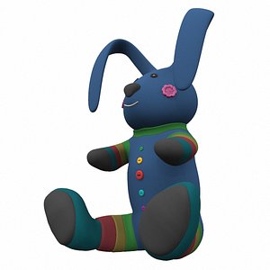 3D Plush toy bunny 3 model