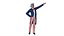 3D Uncle Sam Raised Hand Pose model