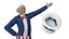 3D Uncle Sam Raised Hand Pose model