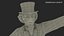3D Uncle Sam Raised Hand Pose model