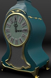 3D model clock mantel