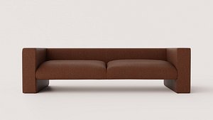 Modern 3-Seater Corduroy Sofa with Floating Cushions
