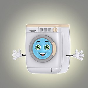 3d model cartoon washing machine