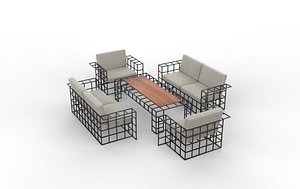 Sectional Sofa Set 3D model