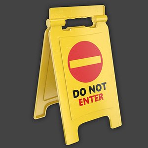 3D Do Not Enter Sign model