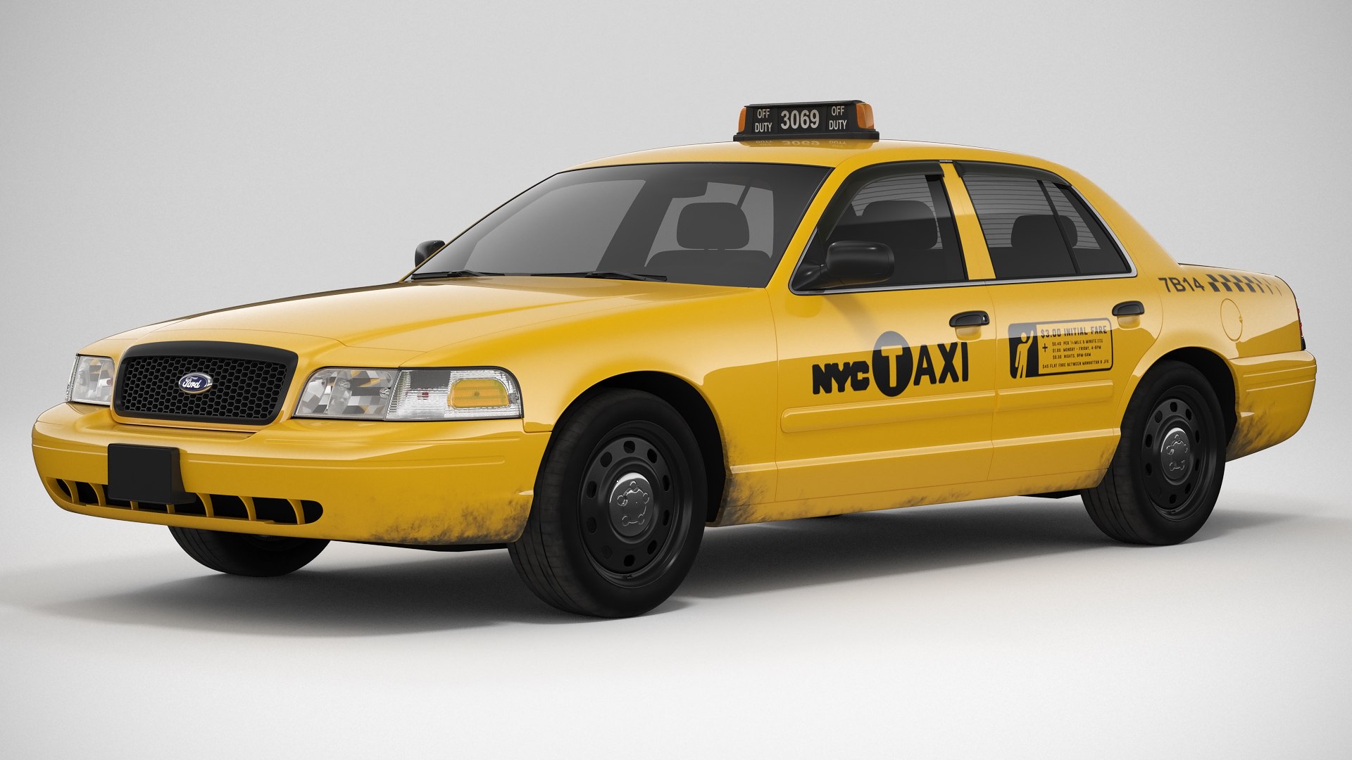 3D Ford Crown Victoria NYC Taxi - TurboSquid 2020835