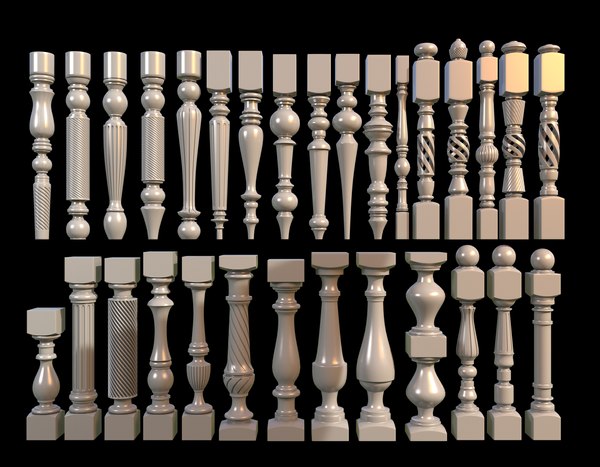 balusters stairs stl 3d model