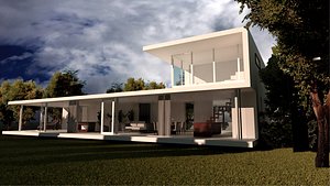 modern house villa 3D model