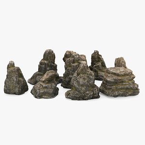 3D Rock Boulders model