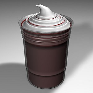 free hot chocolate drink 3d model
