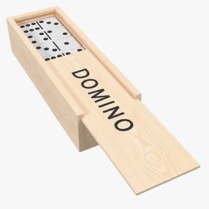 Domino Knuckles in Wooden Box 3D Model
