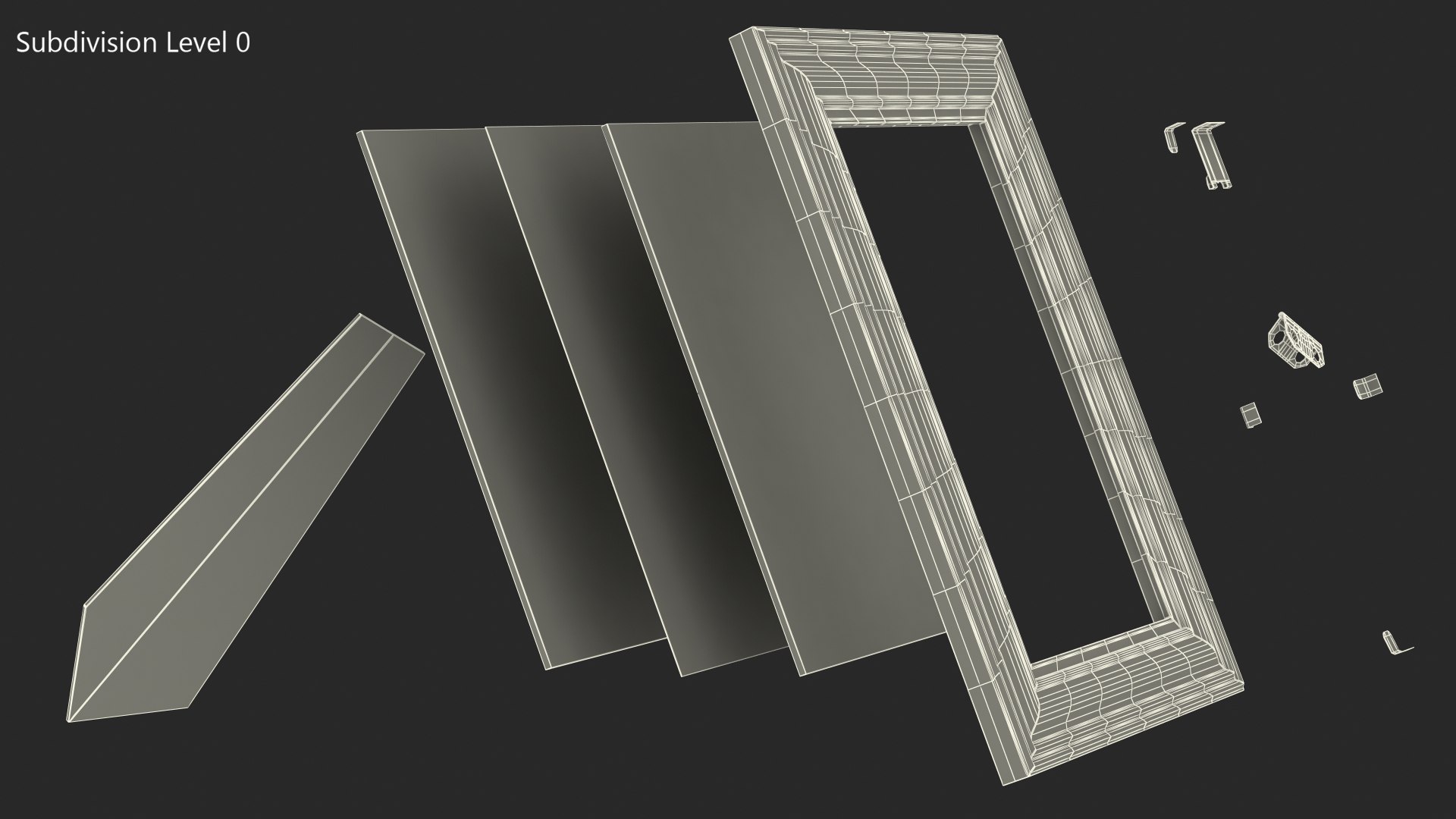 3D Small Gold Photo Frame Model - TurboSquid 1614961