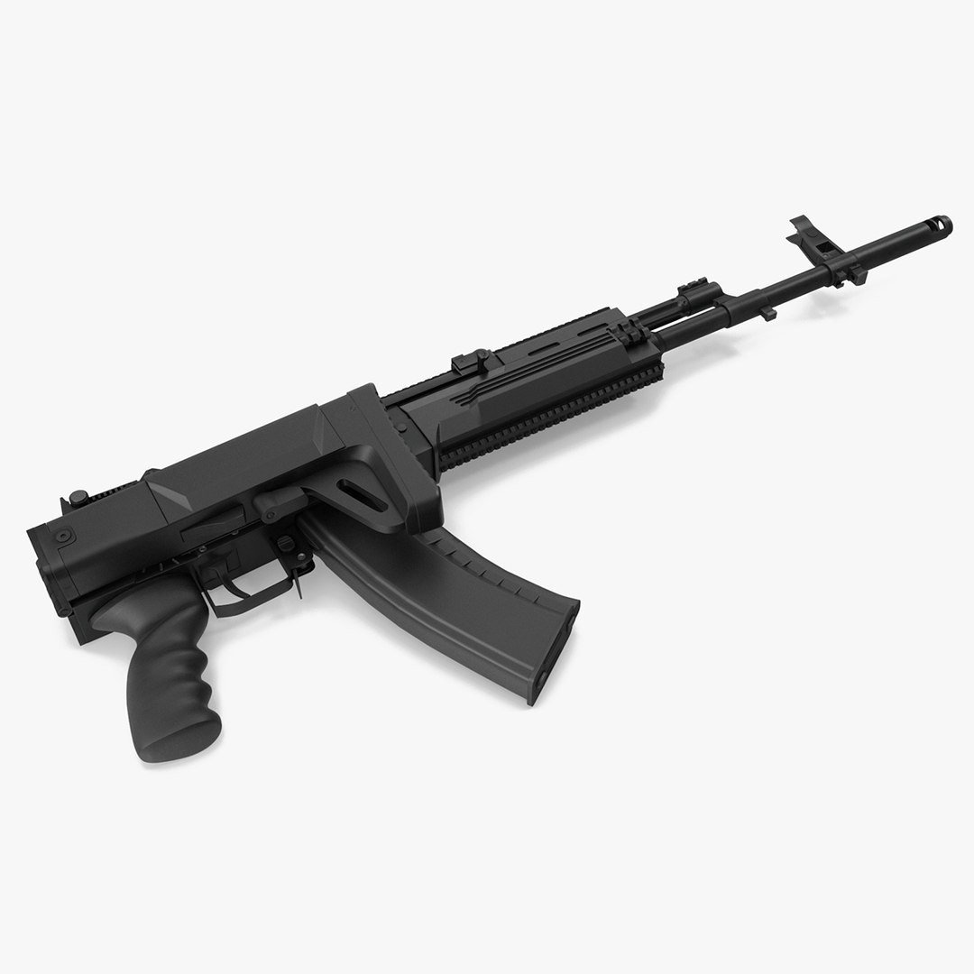 Kalashnikov AK-12 2011 with Folded Buttstock New 3D model preview