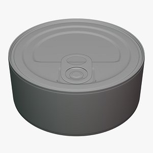 3D model Short Tuna Can - Geometry Only No Textures No Materials