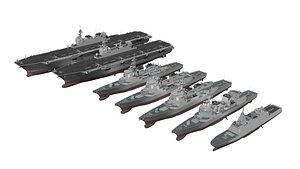 3D model JMSDF Surface Fleet collection