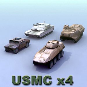 marine warfare vehicle military 3d 3ds