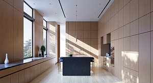 3D scene kitchen modern
