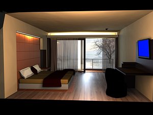 day night scene room 3d ma