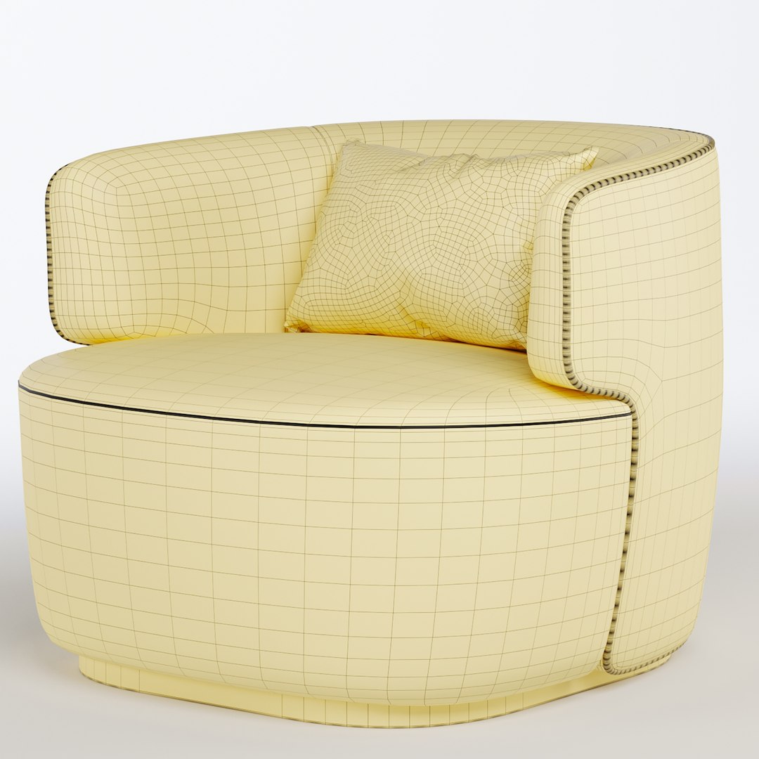 Ritz Arm Chair 3D - TurboSquid 2189232
