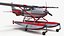 Seaplane Cessna 182 with Floats Rigged for Maya