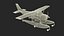 Seaplane Cessna 182 with Floats Rigged for Maya model
