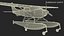Seaplane Cessna 182 with Floats Rigged for Maya
