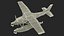 Seaplane Cessna 182 with Floats Rigged for Maya