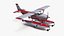 Seaplane Cessna 182 with Floats Rigged for Maya model